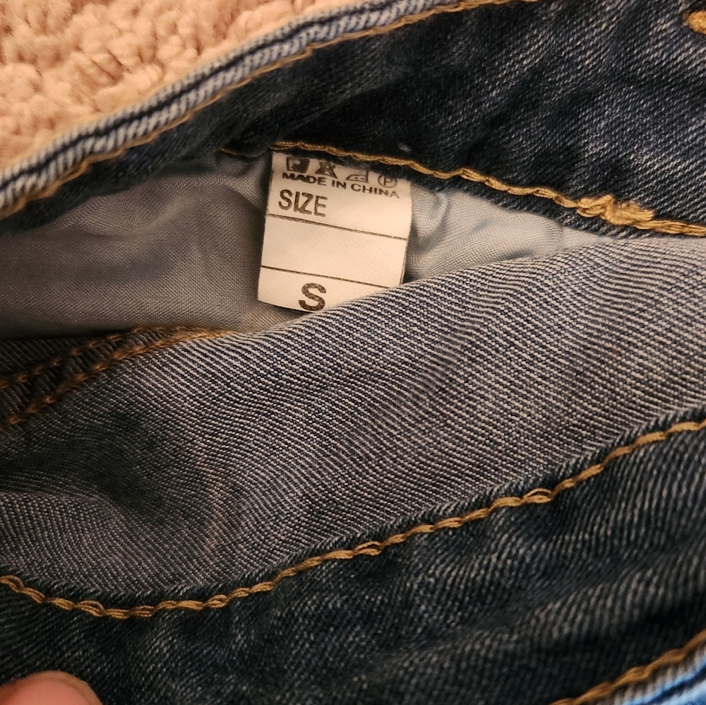 Frayed Denim Fringe Shorts Sz. Small - Picture 2 of 5